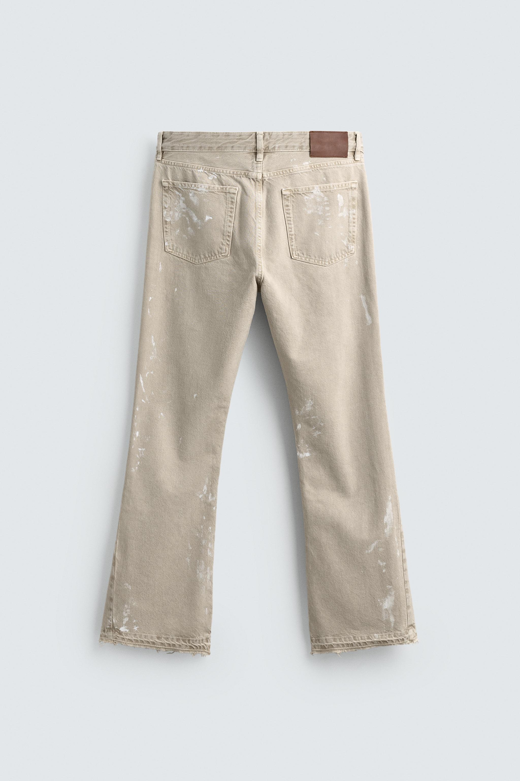 SPLASH EFFECT FLARE FIT JEANS